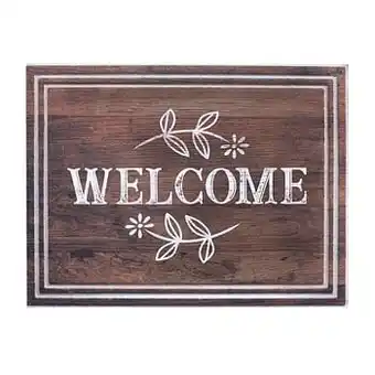 Leen Bakker Ecomat Tradition Welcome Daisy - bruin - 45x60 cm - Leen Bakker aanbieding