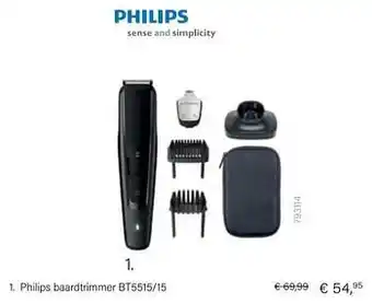 Multi bazar Philips baardtrimmer bt5515-15 aanbieding