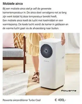 Multi bazar Rowenta airconditioner turbo cool aanbieding