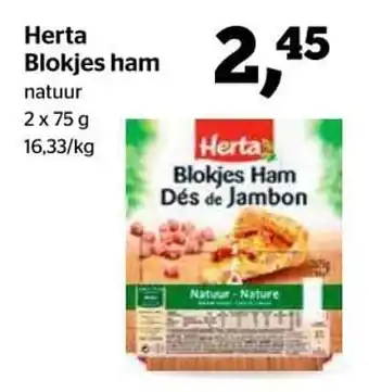 Spar Herta blokjes ham aanbieding