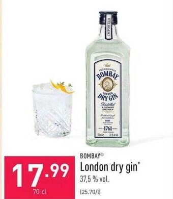 ALDI Bombay London Dry Gin aanbieding