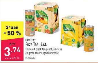 ALDI Fuze Tea 4 St aanbieding