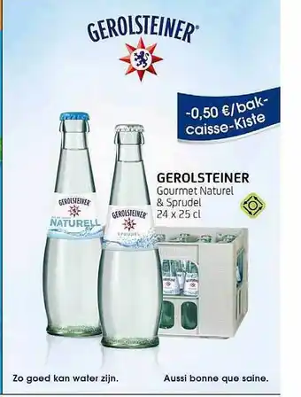 BelBev Gerolsteiner Gourmet Naturel & Sprudel aanbieding