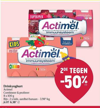 Delhaize Drinkyoghurt Actimel aanbieding