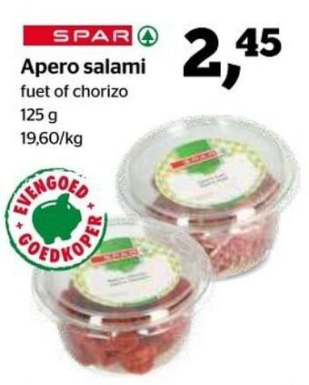 Spar Apero salami aanbieding