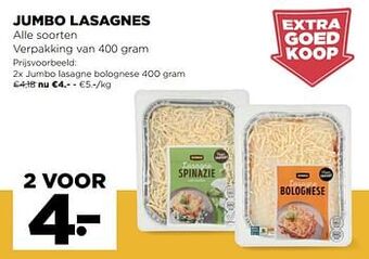 Jumbo Jumbo lasagne bolognese aanbieding