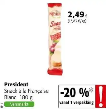 Colruyt President snack à la française blanc aanbieding
