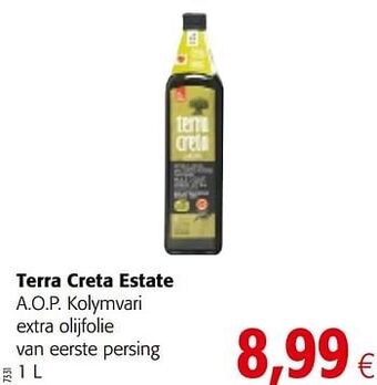Colruyt Terra creta estate a.o.p. kolymvari extra olijfolie van eerste persing aanbieding