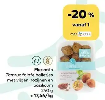 Bio Planet Florentin tamruc falafelballetjes met vijgen, rozijnen en basilicum aanbieding