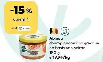 Bio Planet Abinda champignons à la grecque op basis van seitan aanbieding