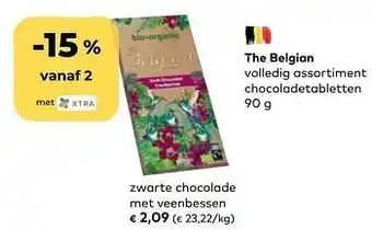 Bio Planet The belgian zwarte chocolade met veenbessen aanbieding
