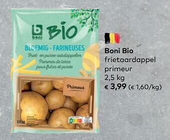 Bio Planet Boni bio frietaardappel primeur aanbieding