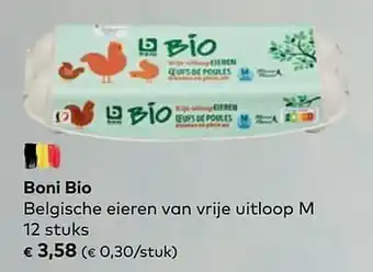 Bio Planet Boni bio belgische eieren van vrije uitloop m aanbieding