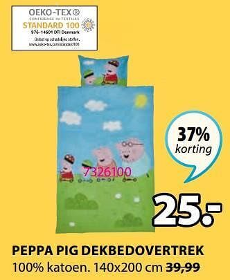 Jysk Peppa pig dekbedovertrek aanbieding