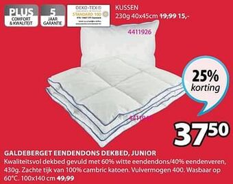 Jysk Galdeberget eendendons dekbed, junior aanbieding