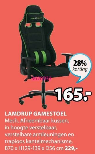 Jysk Lamdrup gamestoel aanbieding