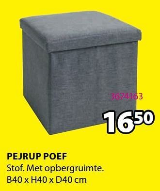Jysk Pejrup poef aanbieding