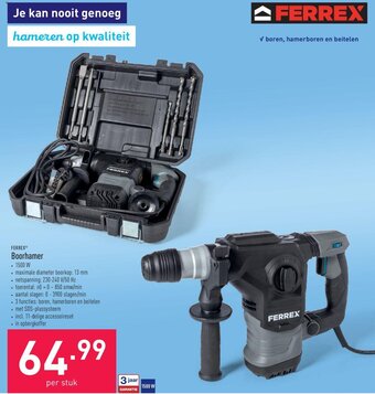 ALDI Ferrex Boorhamer aanbieding