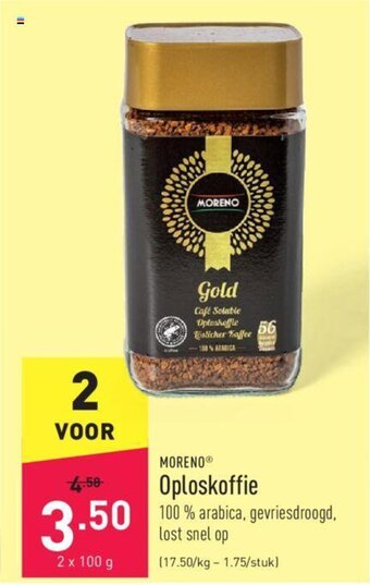ALDI Moreno Oploskoffie aanbieding