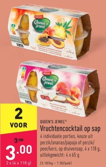 ALDI Queen's Jewel Vruchtencocktail op sap aanbieding