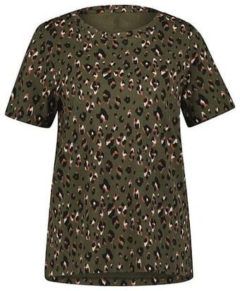 HEMA HEMA Dames T-shirt Animal Olijf (olijf) aanbieding