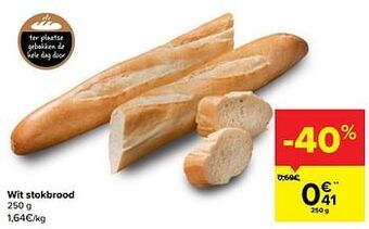 Carrefour Wit stokbrood aanbieding