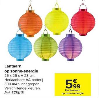 Carrefour Lantaarn Op Zonne Energie aanbieding