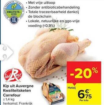 Carrefour Kip Uit Auvergne aanbieding
