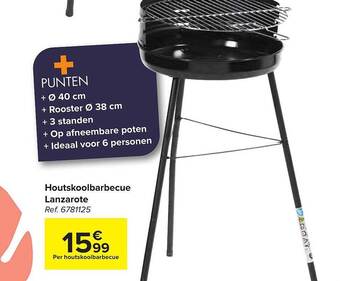 Carrefour Houtskoolbarbecue Lanzarote aanbieding