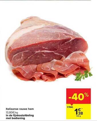 Carrefour Italiaanse Rauwe Ham aanbieding