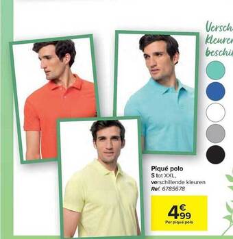 Carrefour Piqué Polo aanbieding