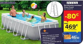 Carrefour Rechthoekig Zwembad Prism Frame aanbieding