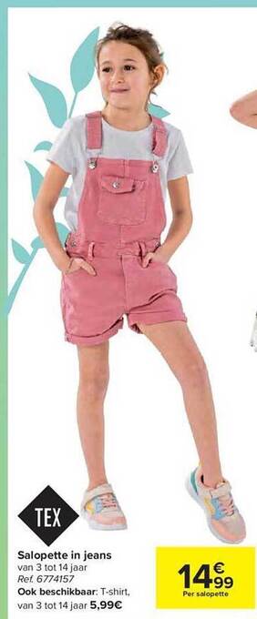 Carrefour Salopette In Jeans aanbieding