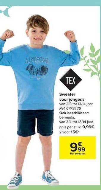 Carrefour Sweater Voor Jongens aanbieding
