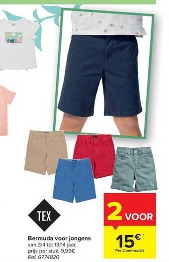 Carrefour Bermuda Voor Jongens aanbieding
