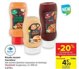 Carrefour Koude Sauzen aanbieding