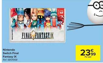 Carrefour Nintendo Switch Final Fantasy Ix aanbieding