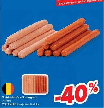 Carrefour Chipolatas, Merguez aanbieding