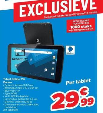 Carrefour Tablet Dslide 716 Danew aanbieding