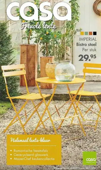 Casa Imperial Bistro Stoel aanbieding