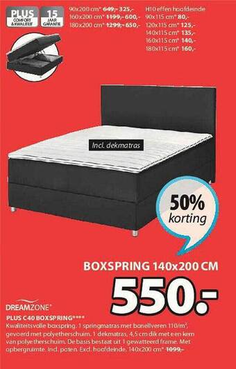 Jysk Plus C40 Boxspring aanbieding