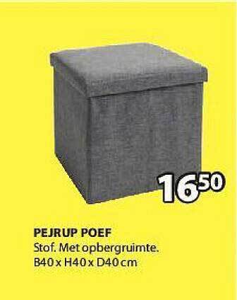 Jysk Pejrup Poef aanbieding
