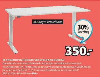 Slangerup In Hoogte Verstelbaar Bureau