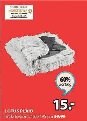 Jysk Lotus Plaid aanbieding