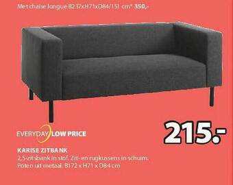 Jysk Karise Zitbank aanbieding
