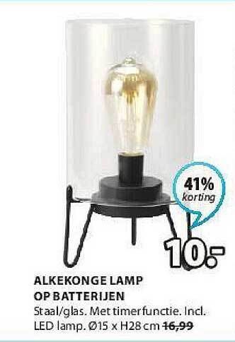 Jysk Alkekonge Lamp Op Batterijen aanbieding
