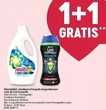 Geurbooster voor de was in parels, lenor unstoppables, active