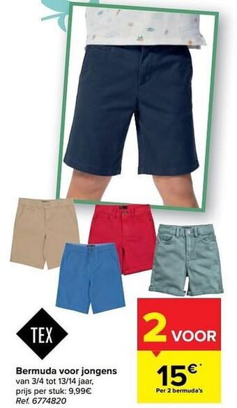 Carrefour Bermuda voor jongens aanbieding
