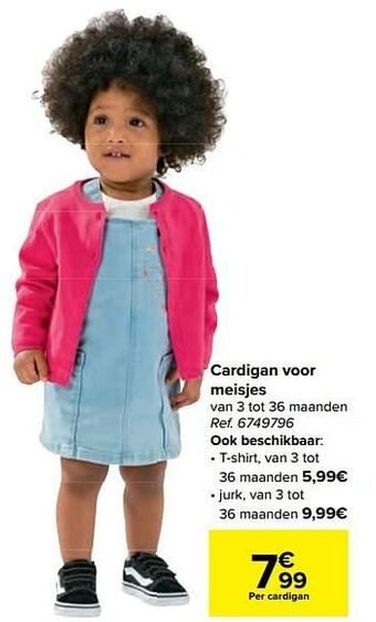 Carrefour Cardigan voor meisjes aanbieding