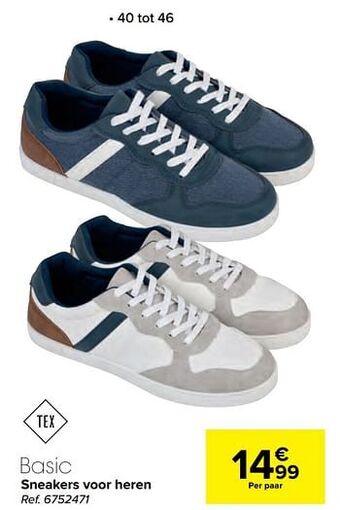 Carrefour Sneakers voor heren aanbieding